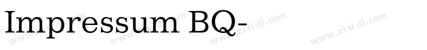 Impressum BQ字体转换